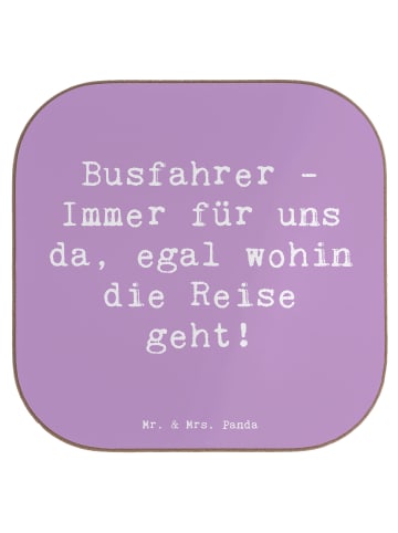 Mr. & Mrs. Panda Bierdeckel Spruch Busfahrer Held mit Spruch in Lavendeltraum