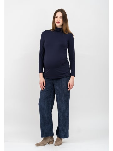 Cool Mama Umstands-Rollkragenpullover Basic in Dunkelblau