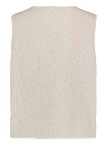 BETTY & CO Plüschweste mit Knöpfen in cream