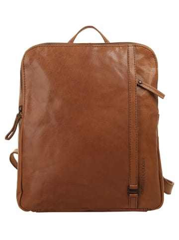 SPIKES & SPARROW Rucksack echt Leder in cognac
