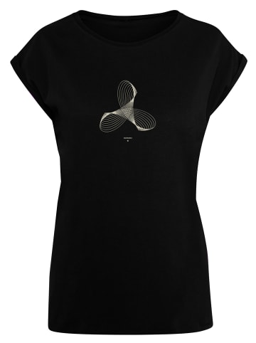 F4NT4STIC Extended Shoulder T-Shirt Geometrics in schwarz