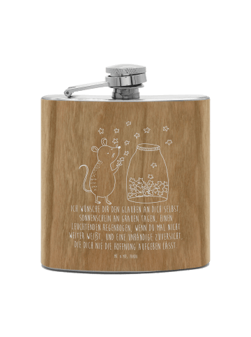 Mr. & Mrs. Panda Flachmann Maus Sterne mit Spruch in Braun