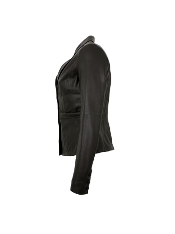 JILANI Lederblazer Lammnappa in Schwarz