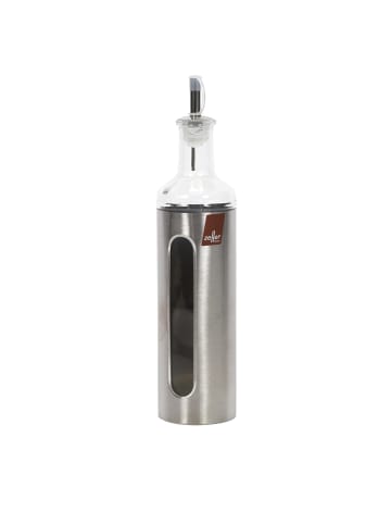 Zeller Spender für Oliven, Essig, Flasche in Silbern, (B) 6,5 x (H) 28 x (L) 6,5 cm