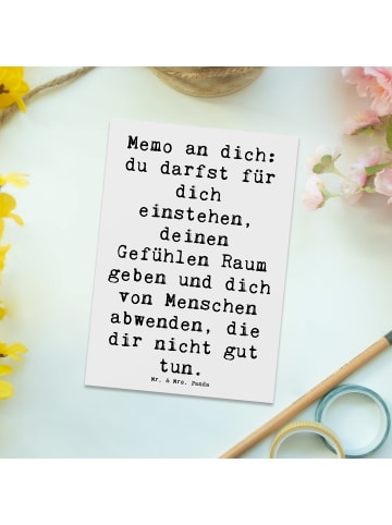 Mr. & Mrs. Panda Grußkarte Spruch Gefühle Freiheit mit Spruch in Weiß