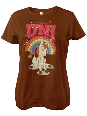 Dungeons And Dragons Shirt "Dungeons & Dragons - UNI Girly Tee" in Braun