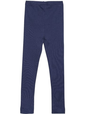 Minymo Kinder Leggings "Leggings Rib-Girl" in Blau