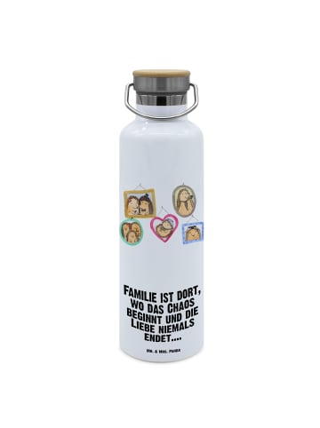 Mr. & Mrs. Panda Thermo-Trinkflasche Igel Familie mit Spruch in Weiß