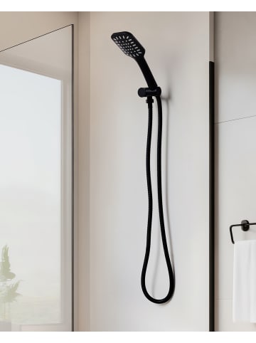 Beliani Wannenarmaturen AMAJA in Schwarz - (W) 8 x (H) 25 x (L) 2 cm