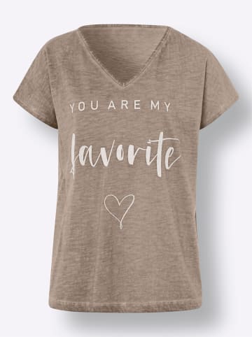 Heine Print-Shirt in beige