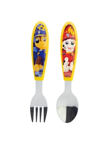 Paw Patrol Paw Patrol Kinderbesteck Set 2-teilig – Löffel & Gabel mit in Gelb