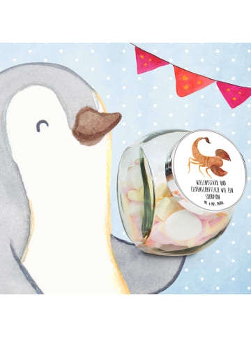 Mr. & Mrs. Panda Teedose Sternzeichen Skorpion mit Spruch in Weiß