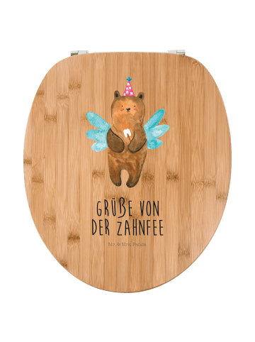 Mr. & Mrs. Panda Toilettenbrille Bär Zahnfee mit Spruch in Braun