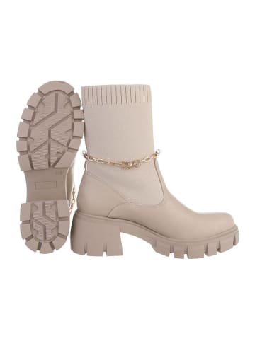 Ital-Design Stiefelette in Beige