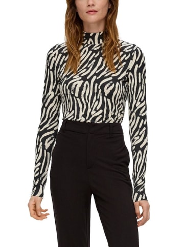 S.OLIVER RED LABEL Langarmshirt in Schwarz
