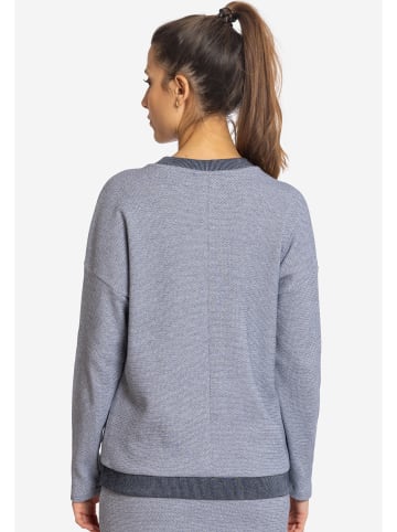 elkline Sweatshirt Breathing Rundhals in darkblue - white