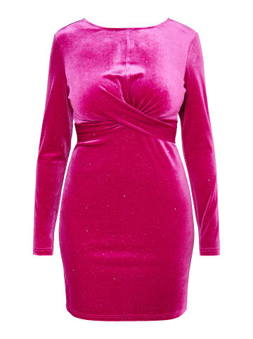 faina Glitzerndes Samtkleid in Pink