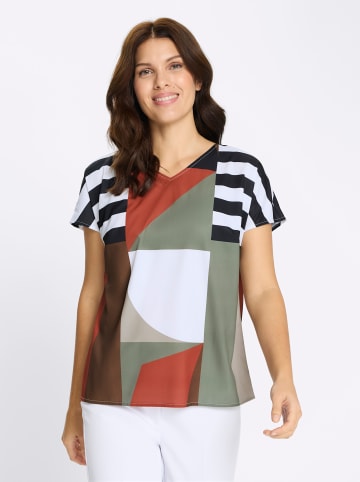 Sieh an! Schlupfbluse in terra-schlamm-bedruckt