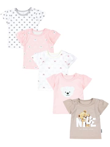 TupTam Baby Mädchen Kurzarm T-Shirt 5er Set in rosa Modell 1