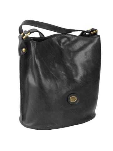 The Bridge Story Donna Schultertasche Leder 26 cm in nero-goldfarben