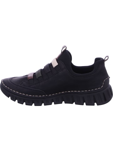 rieker Slipper in schwarz/chestnut/forest