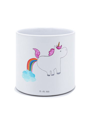 Mr. & Mrs. Panda Großer Übertopf Einhorn Pupsen ohne Spruch in Weiß