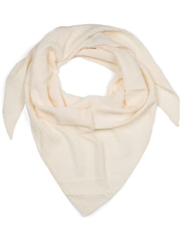 styleBREAKER Einfarbiger Musselin Dreiecksschal in Creme