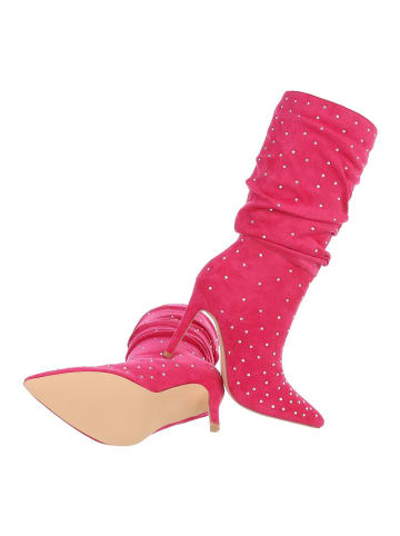 Ital-Design Stiefel in Pink