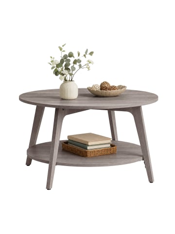 VASAGLE Couchtisch Maezo in Greige meliert - (H)45 x Ø80 cm