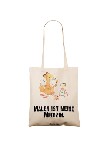 Mr. & Mrs. Panda baumwoll shopper Fuchs  Malen mit Spruch in Creme