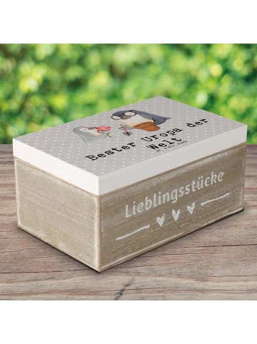 Mr. & Mrs. Panda holzschachtel Pinguin Bester Uropa der Welt mit... in Grau Pastell