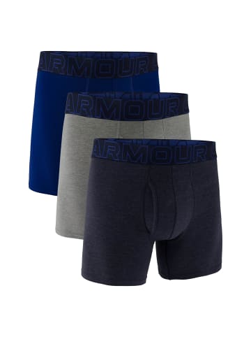 Under Armour Boxershort 3er Pack in Dunkelblau/Grau/Blau