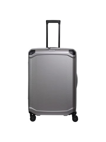 travelite Millennium - 4-Rollen-Trolley Set 3tlg. erw. (pine green) in silver