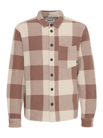 !SOLID Langarmhemd SDOLIVER WAFFLE CHECK in Braun