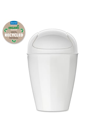 koziol DEL S - Schwingdeckeleimer 5l in recycled white