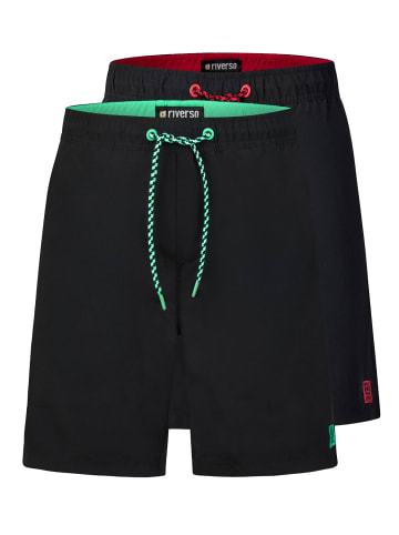 riverso  Short RIVDavid 2er Pack comfort/relaxed in Schwarz