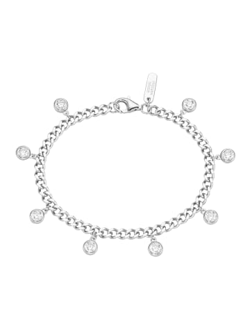 Giorgio Martello Milano Armband Panzerkette Mit Zirkonia in Silber