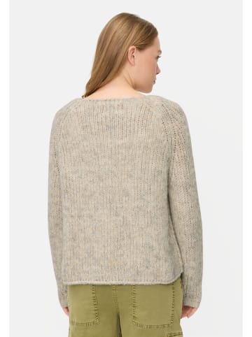 Camel Active Strickpullover mit Rundhalsausschnitt in Hellgrau