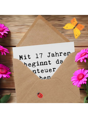 Mr. & Mrs. Panda Deluxe Karte Spruch 17. Geburtstag mit Spruch in Weiß