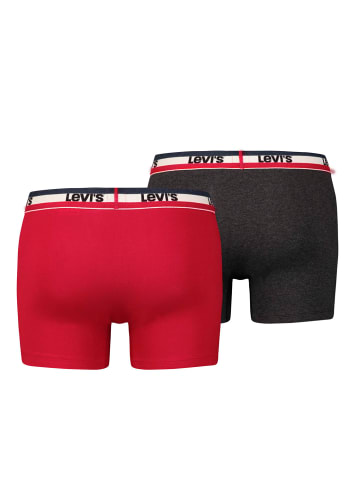 Levi´s BoxershortsLEVIS Men Sprtswr Logo Boxer 2Pin786 - Red / Black