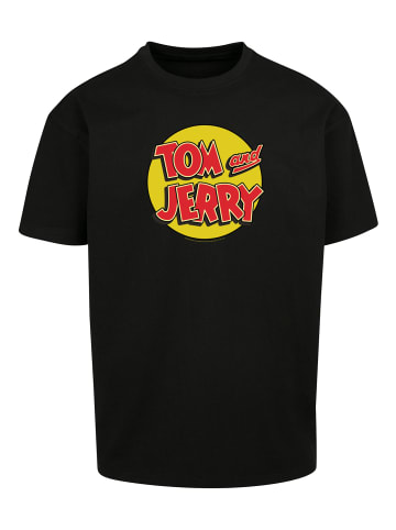 F4NT4STIC Heavy Oversize T-Shirt Tom And Jerry Circle Logo in schwarz