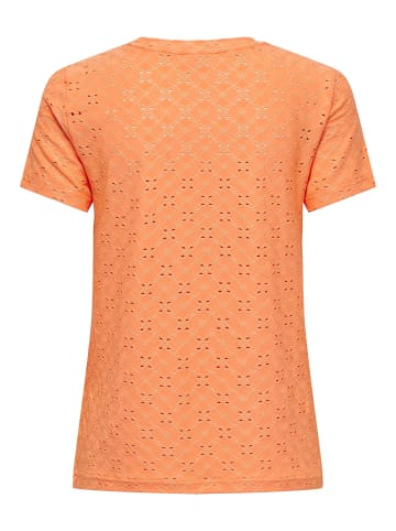 JACQUELINE de YONG Shirt 2er-Set Kurzarm Rundhals T-Shirt in Rot-Orange