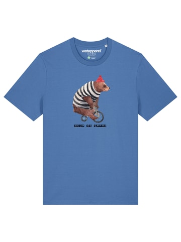 wat? Apparel T-Shirt Tour de Franz in Bright Blue