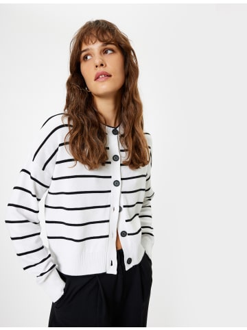 KOTON Cardigan in Schwarz Gestreift