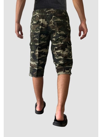 YSROMA Cargo Shorts Kurze Freizeit Bermuda Hose Tarnoptik in Grün