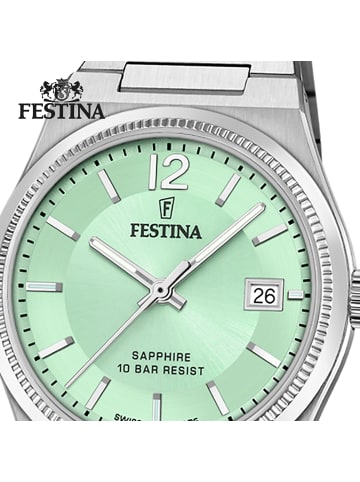 Festina Analog-Armbanduhr Festina Swiss Made silber mittel (ca. 35mm)