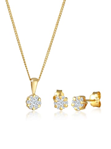 Elli DIAMONDS  Schmuckset 585 Gelbgold in Gold