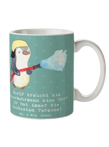 Mr. & Mrs. Panda Pott Feuerwehrmann Termine mit Spruch in Meeresbrise