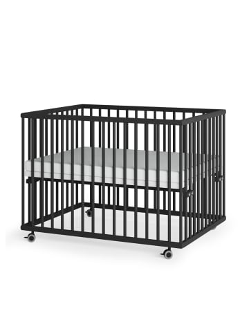 Sämann Sämann Laufgitter mit Lattenrost & Matratze SleepPlus - Black Edition - Premium
