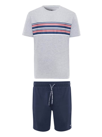 Threadbare Schlafanzug Jonas PJ Set in Grau